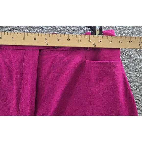 Calvin Klein Petite Luxe Highline Pants Women's 12P Mulberry Hook & Bar Closure - Picture 5 of 15